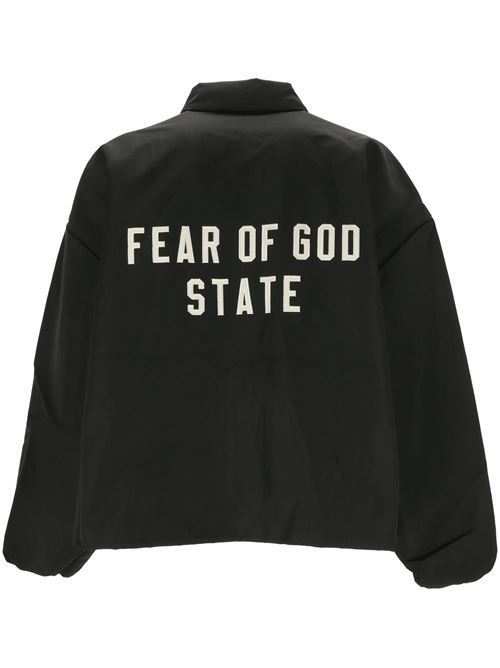 Bomber con finitura satinata in nylon riciclato nero Fear of God | 202BT246380FBLACK